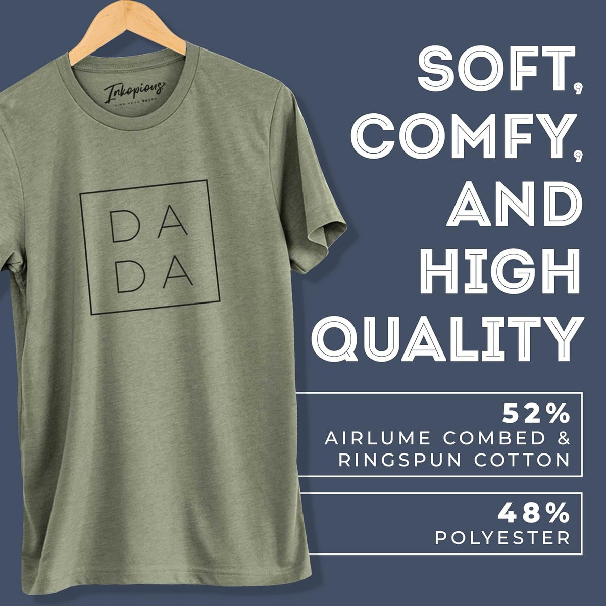 Inkopious DADA T-Shirt - First Time Father's Day Present -