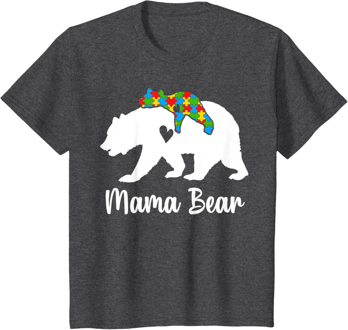 Mama Bear Love Support Autism Awareness Bear Family