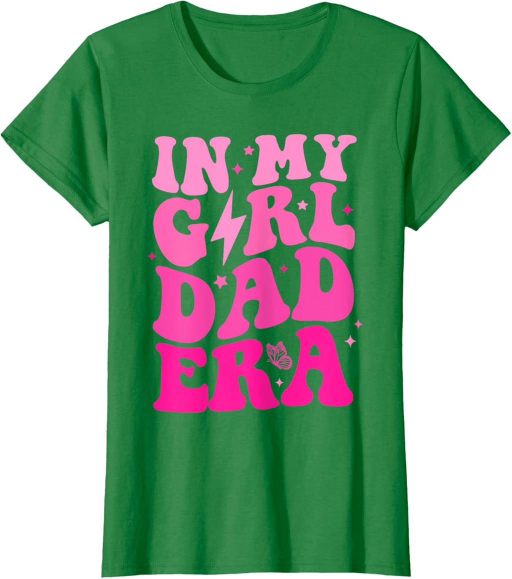 In My Dad Era Girl Groovy Retro Papa Fathers Day