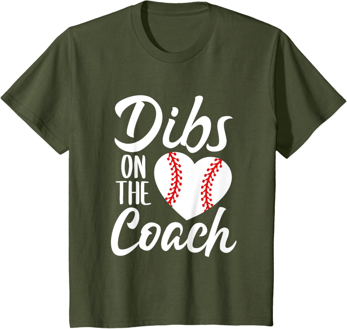 Dibs On The Coach Funny Baseball Heart Cute Mother's Day